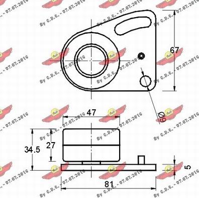 Autokit 03.047 - Tensioner Pulley, timing belt autospares.lv