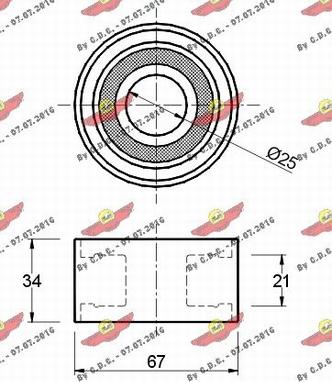 Autokit 03.013 - Deflection / Guide Pulley, timing belt autospares.lv