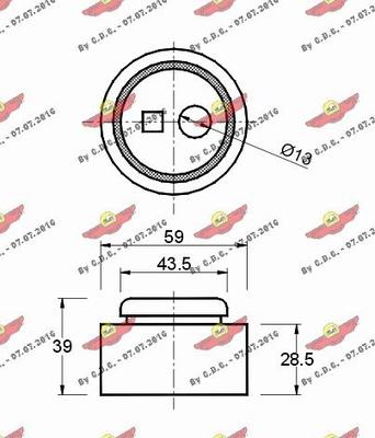 Autokit 03.086 - Tensioner Pulley, timing belt autospares.lv