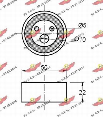 Autokit 03.082 - Tensioner Pulley, timing belt autospares.lv