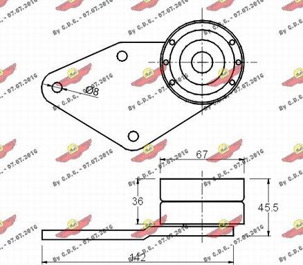 Autokit 03.032 - Deflection / Guide Pulley, timing belt autospares.lv