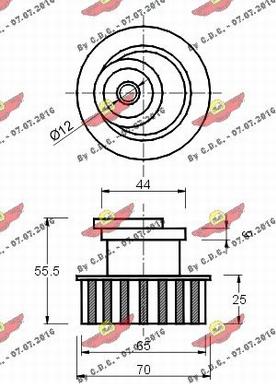 Autokit 03.141 - Tensioner Pulley, timing belt autospares.lv