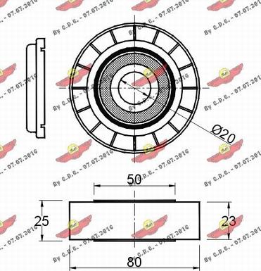 Autokit 03.165 - Pulley, v-ribbed belt autospares.lv