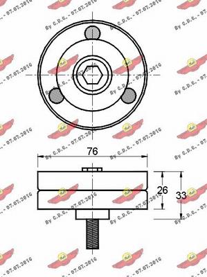 Autokit 03.180 - Pulley, v-ribbed belt autospares.lv