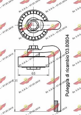 Autokit 03.80933 - Belt Tensioner, v-ribbed belt autospares.lv