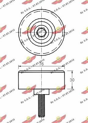 Autokit 03.80972 - Pulley, v-ribbed belt autospares.lv