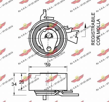 Autokit 03.80977 - Tensioner Pulley, timing belt autospares.lv