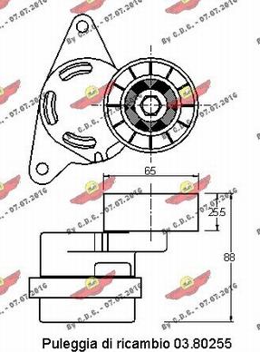 Autokit 03.80442 - Belt Tensioner, v-ribbed belt autospares.lv