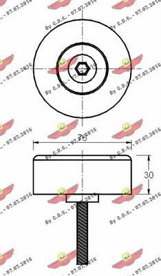 Autokit 03.80454 - Pulley, v-ribbed belt autospares.lv