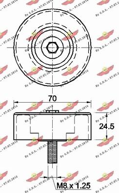 Autokit 03.80455 - Pulley, v-ribbed belt autospares.lv