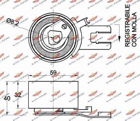 Autokit 03.80475 - Tensioner Pulley, timing belt autospares.lv