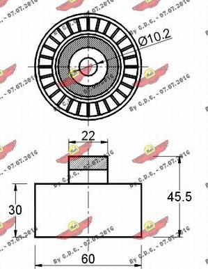 Autokit 03.80470 - Pulley, v-ribbed belt autospares.lv