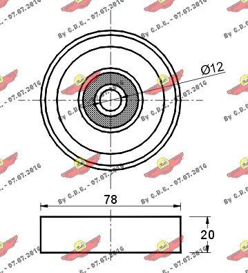 Autokit 03.80553 - Pulley, v-ribbed belt autospares.lv