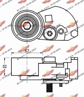 Autokit 03.80557 - Tensioner Pulley, timing belt autospares.lv