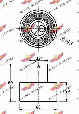 Autokit 03.80512 - Tensioner Pulley, timing belt autospares.lv