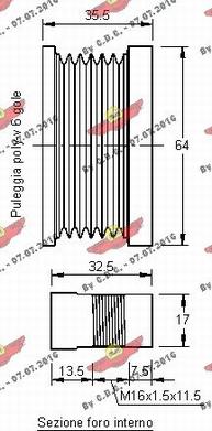 Autokit 03.80523 - Pulley, alternator, freewheel clutch autospares.lv