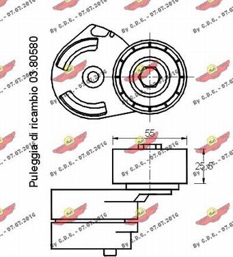 Autokit 03.80571 - Belt Tensioner, v-ribbed belt autospares.lv