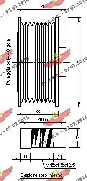 Autokit 03.80652 - Pulley, alternator, freewheel clutch autospares.lv