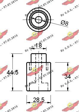 Autokit 03.80149 - Deflection / Guide Pulley, timing belt autospares.lv