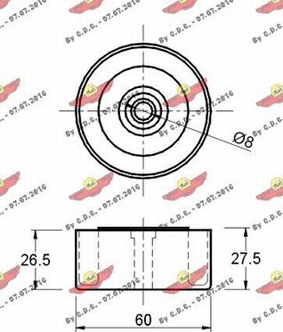 Autokit 03.80107 - Pulley, v-ribbed belt autospares.lv