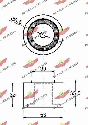 Autokit 03.80129 - Deflection / Guide Pulley, timing belt autospares.lv