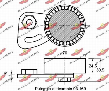 Autokit 03.80124 - Belt Tensioner, v-ribbed belt autospares.lv