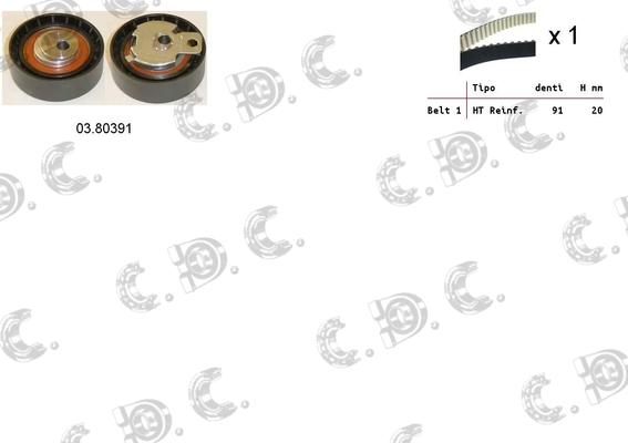 Autokit 03.80391K - Tensioner Pulley, timing belt autospares.lv