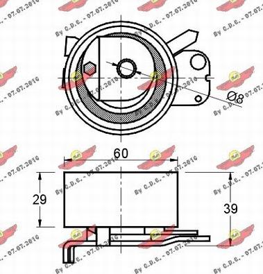 Autokit 03.80398 - Tensioner Pulley, timing belt autospares.lv