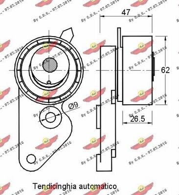 Autokit 03.80392 - Tensioner Pulley, timing belt autospares.lv