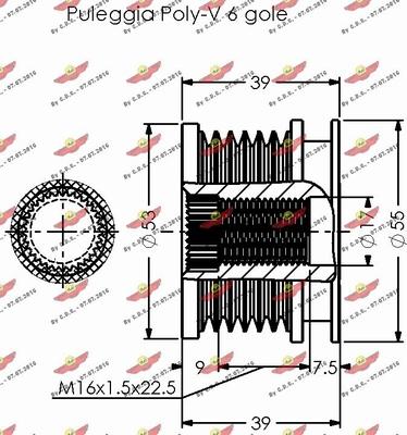 Autokit 03.80353 - Pulley, alternator, freewheel clutch autospares.lv