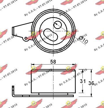 Autokit 03.80322 - Tensioner Pulley, timing belt autospares.lv