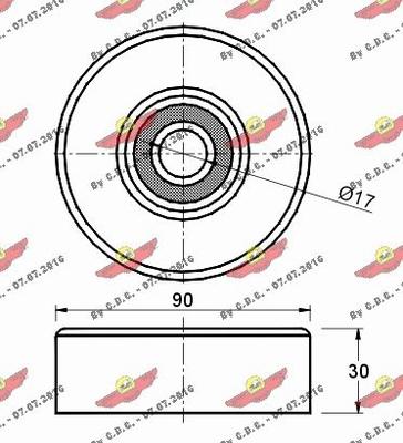 Autokit 03.80327 - Pulley, v-ribbed belt autospares.lv