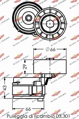 Autokit 03.80378 - Belt Tensioner, v-ribbed belt autospares.lv