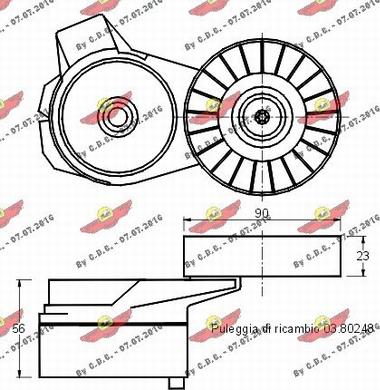 Autokit 03.80247 - Belt Tensioner, v-ribbed belt autospares.lv