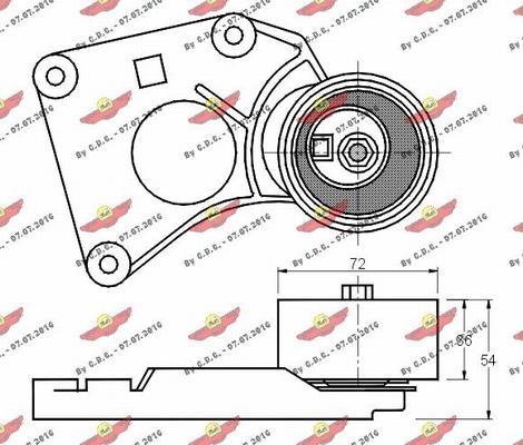 Autokit 03.80259 - Tensioner Pulley, timing belt autospares.lv