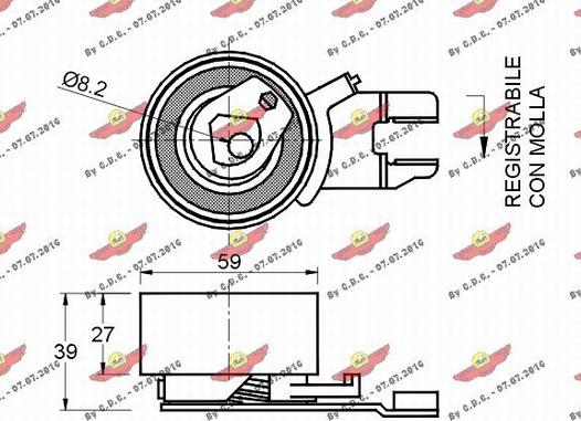 Autokit 03.80790 - Tensioner Pulley, timing belt autospares.lv