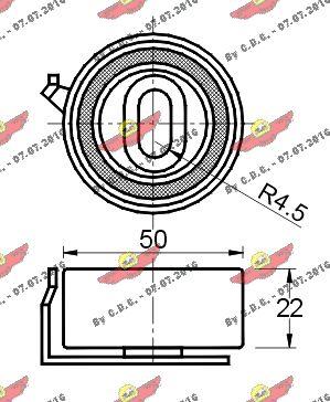 Autokit 03.80731 - Tensioner Pulley, timing belt autospares.lv