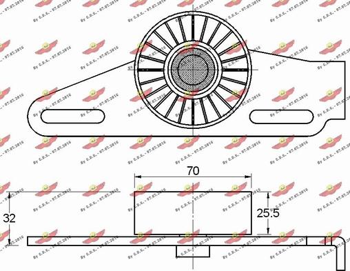 Autokit 03.81952 - Belt Tensioner, v-ribbed belt autospares.lv