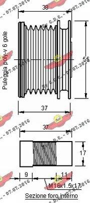 Autokit 03.81441 - Pulley, alternator, freewheel clutch autospares.lv