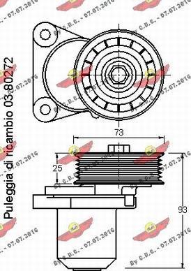 Autokit 03.81451 - Belt Tensioner, v-ribbed belt autospares.lv