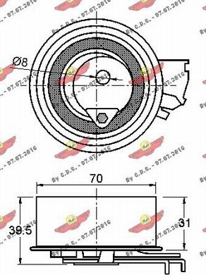 Autokit 03.81439 - Tensioner Pulley, timing belt autospares.lv