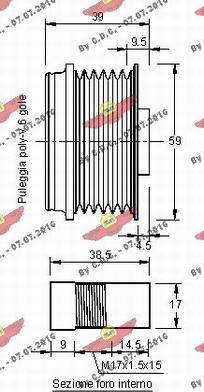 Autokit 03.81435 - Pulley, alternator, freewheel clutch autospares.lv