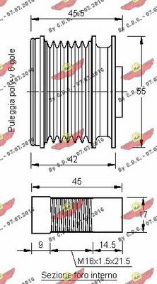 Autokit 03.81421 - Pulley, alternator, freewheel clutch autospares.lv