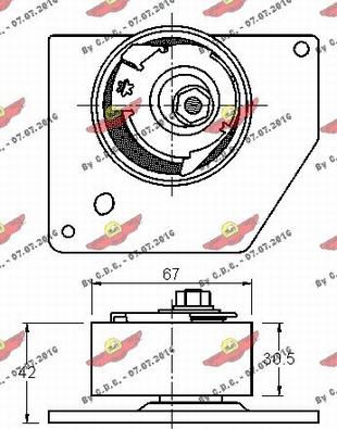 Autokit 03.81516 - Tensioner Pulley, timing belt autospares.lv