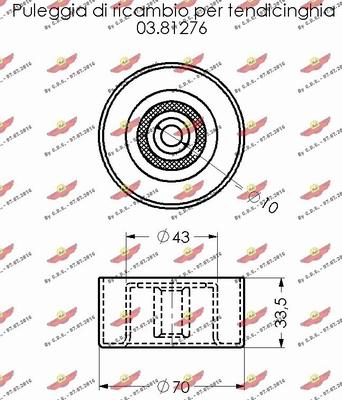 Autokit 03.81640 - Pulley, v-ribbed belt autospares.lv