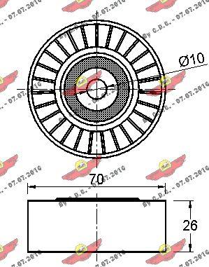 Autokit 03.81611 - Pulley, v-ribbed belt autospares.lv