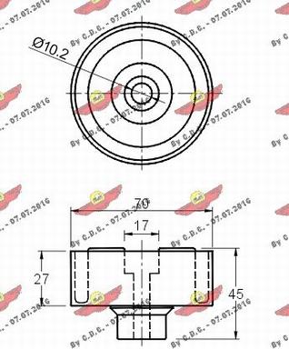 Autokit 03.81069 - Pulley, v-ribbed belt autospares.lv