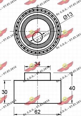 Autokit 03.81028 - Tensioner Pulley, timing belt autospares.lv