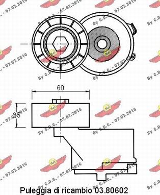 Autokit 03.81140 - Belt Tensioner, v-ribbed belt autospares.lv