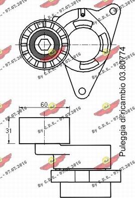 Autokit 03.81101 - Belt Tensioner, v-ribbed belt autospares.lv